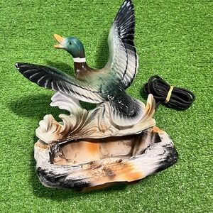 Lane And Co. Van Nuys Cali Mallard Duck‎ TV Plug Extender? Lamp? Planter Tested